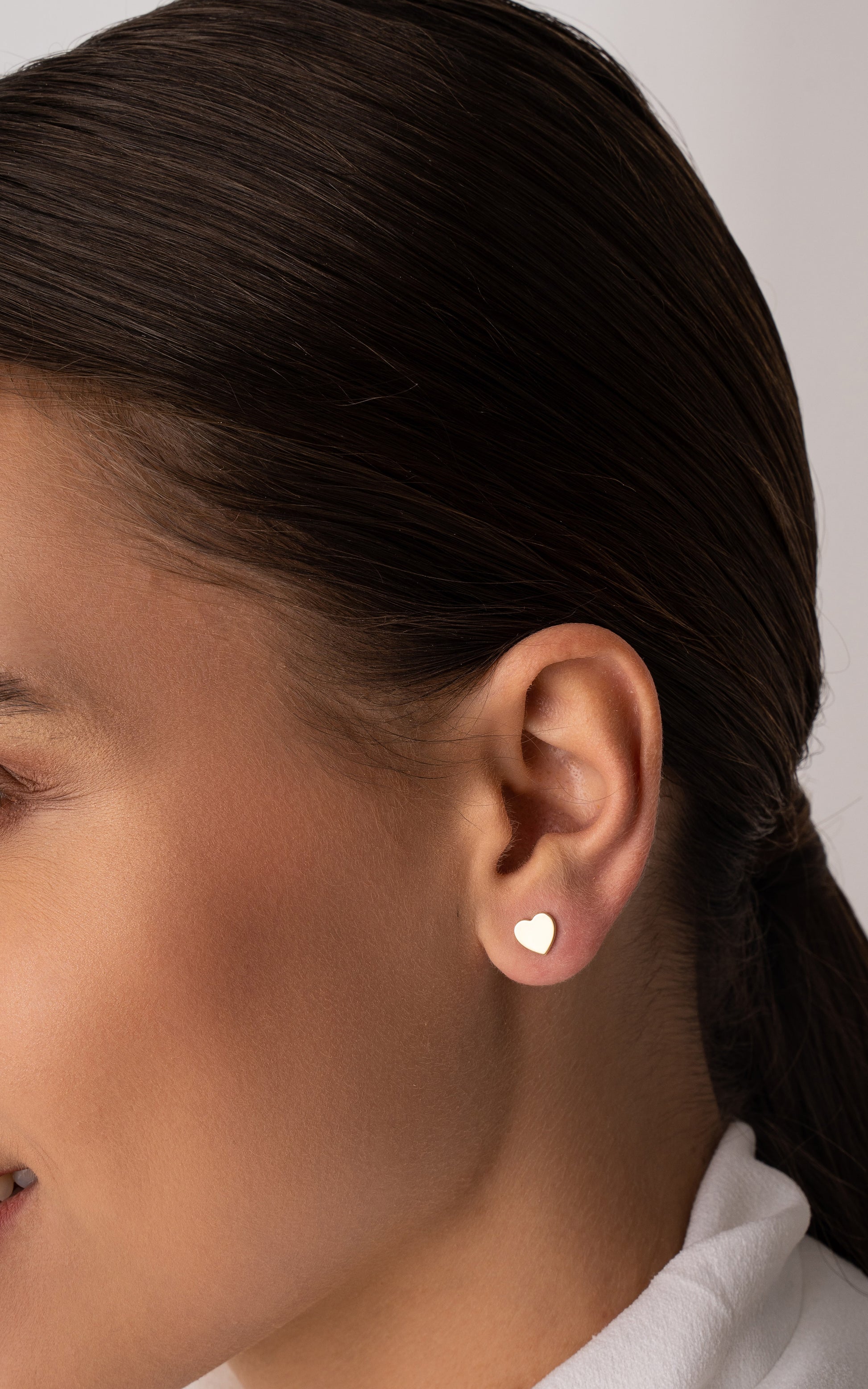 real gold heart earrings