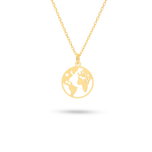 World Map Necklace