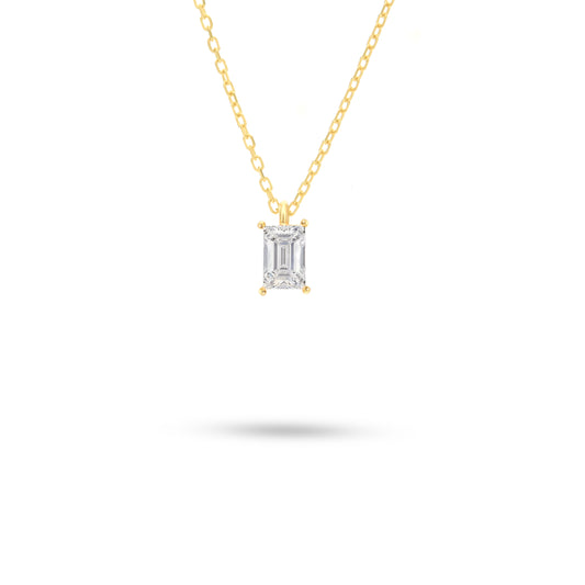 Baguette CZ Pendant Necklace