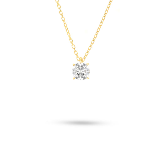 Solitaire CZ Necklace