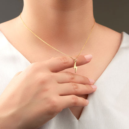14k solid gold minimal necklace
