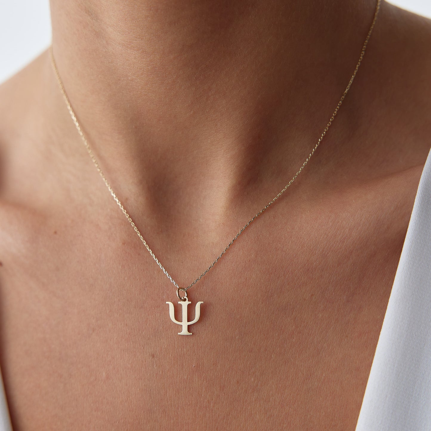 psychologist graduation gold necklace