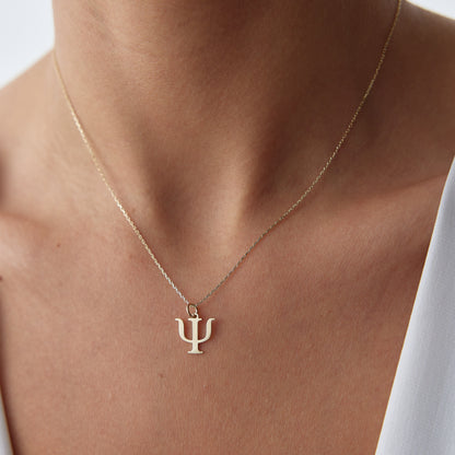 psychologist graduation gold necklace