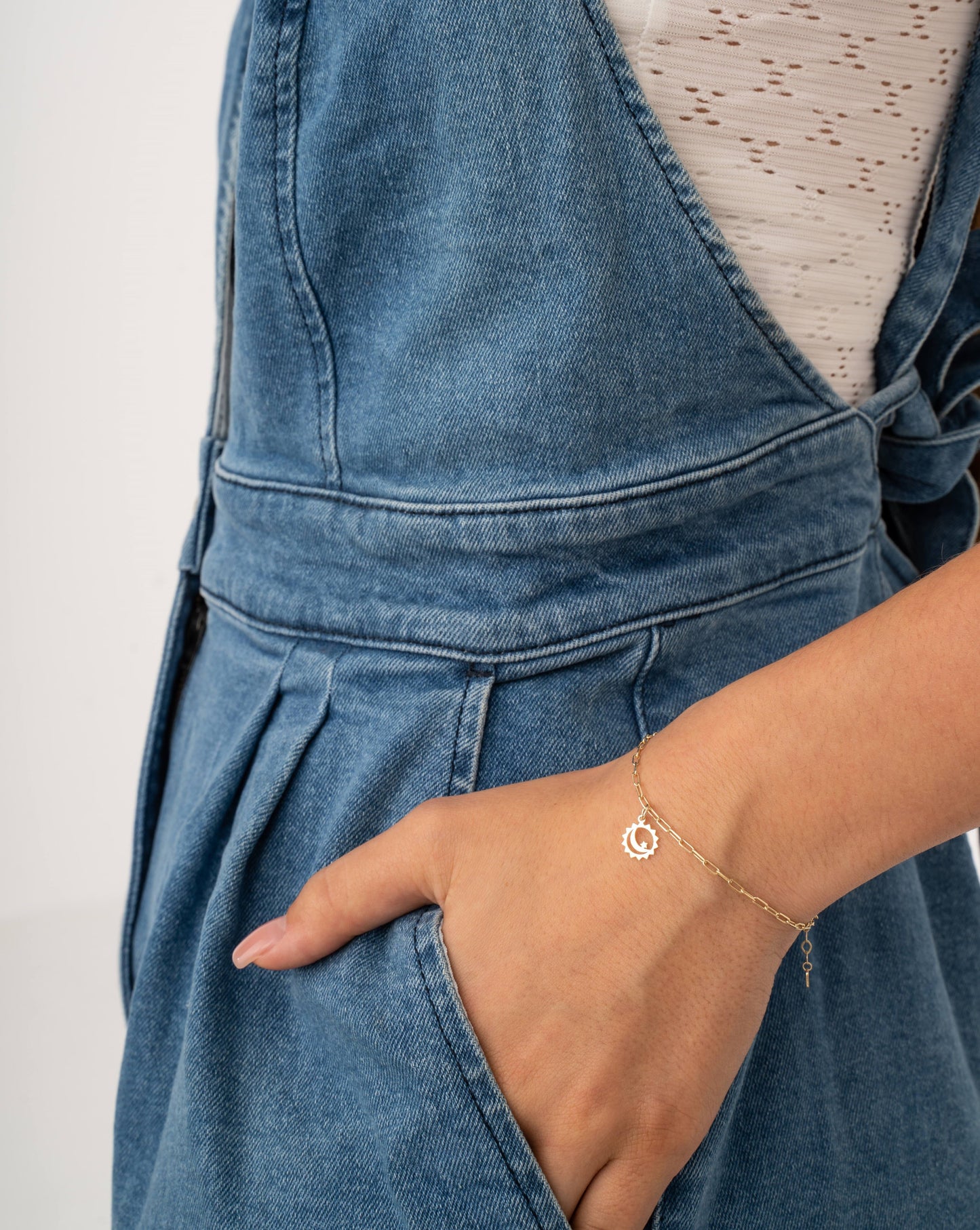 14k gold celestial bracelet