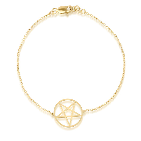14k Gold Pentagram Bracelet