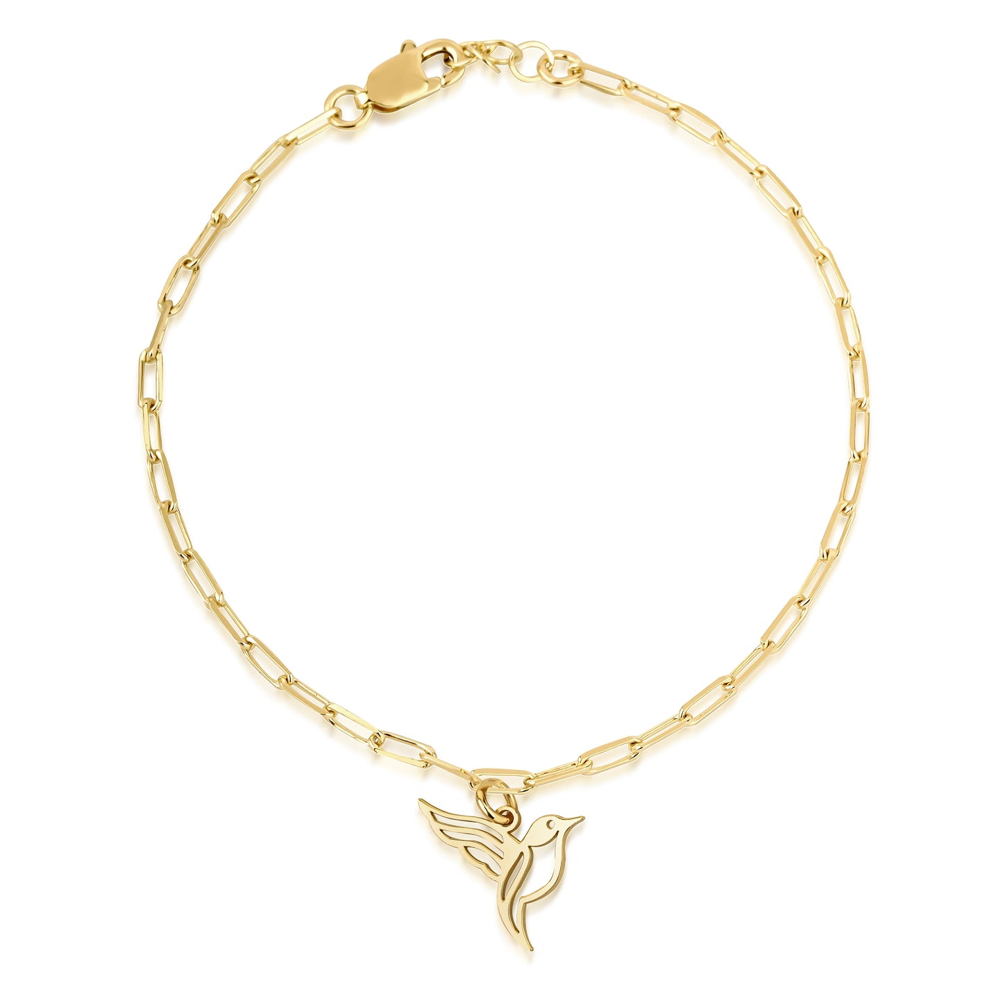 14k Gold Hummingbird Bracelet