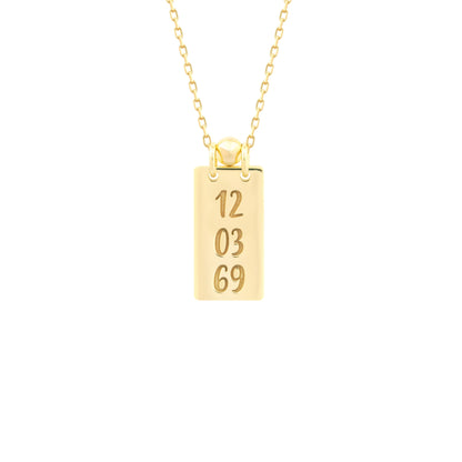 Personalized Date Necklace